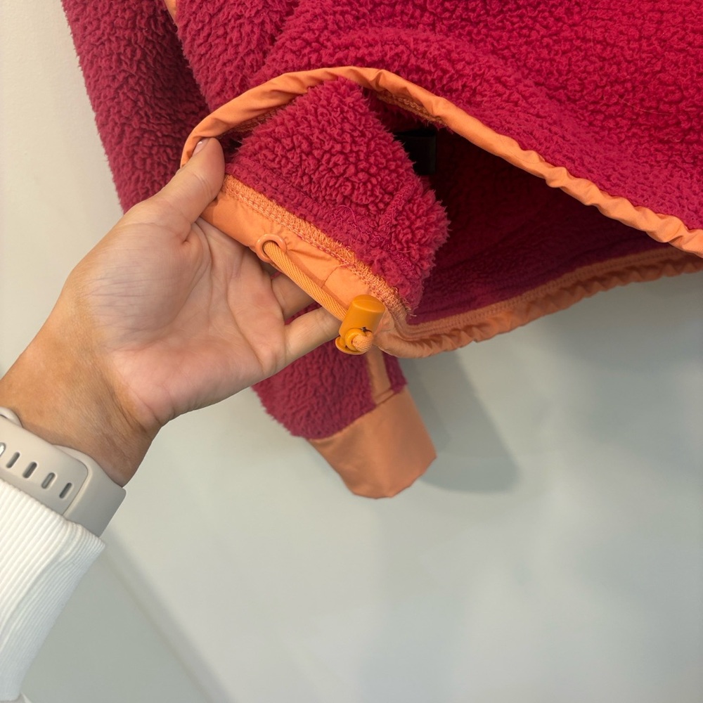 Altar’D State Fleece Half-Zip Jacket - Pink with Orange Trim - Picture 6 of 7
